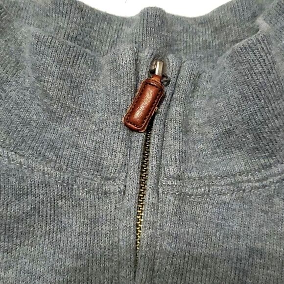 Polo Ralph Lauren Heather Gray Pony Logo Quarter Zip Pullover Windbreaker Jacket - Picture 5 of 11